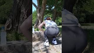 【ノーブラ】トレーニング#shorts #leggings #後ろ姿 #sports #plussize