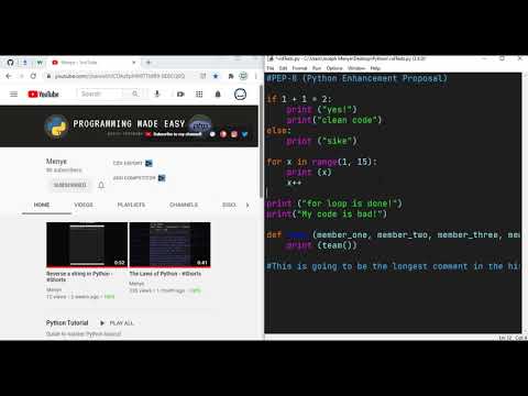 Python Tutorial #10: PEP-8!
