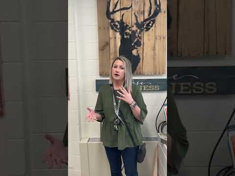 Principal Hayes on the return of Guard Strong to Pine River Area elementary for an assembly.