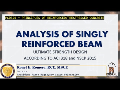 Principles of Reinforced Concrete (PRCD) - Analysis of Singly Reinforced Beam (Tagalog)
