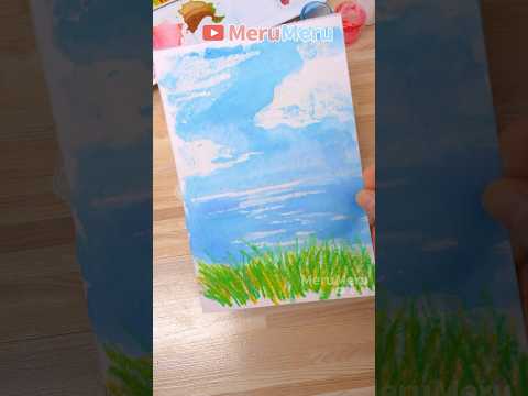 ☁️watercolor #shorts #art #diy  #shortvideo #satisfying #easydrawing  #tutorial  #painting #drawing