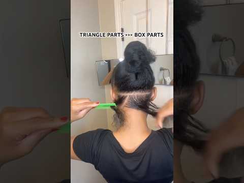 Box parts or triangle parts.  Which one do you prefer? #hair #braids #atlanta