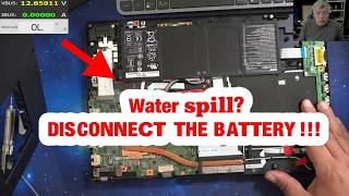 Acer Travelmate P459 no backlight - Disconnect the battery if you pour water on the board !!!