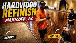 We Refinished This Wood Vinyl Floor… INSANE Transformation 😳