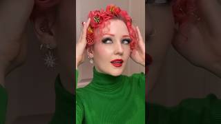 Crazy Christmas Hair Tutorial 🎁 #shorts #grwm #hairtutorial #funtutorial #hairstyle