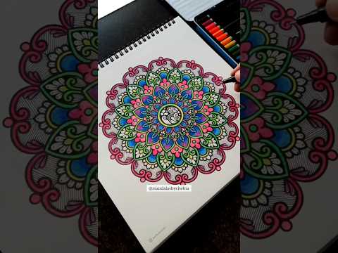 Mandala: A Blend of Art and Colours✨ #mandalaart #colourfulmandala