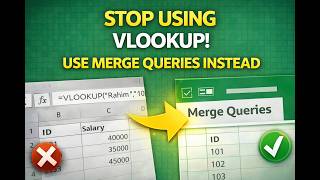 How to Use Merge Queries in Excel Power Query Tutorial| Stop Using VLOOKUP Use Merge Queries Instead