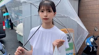 【ノーブラ散歩】コンビニでアイスを買いに行こうとしたら...