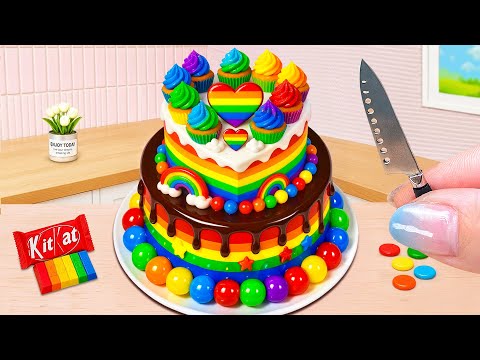 Cutest 2-tier Rainbow Cupcake Decorating 🌈 Satisfying DIY Cake Challenge ✨ Cake In Wonderland