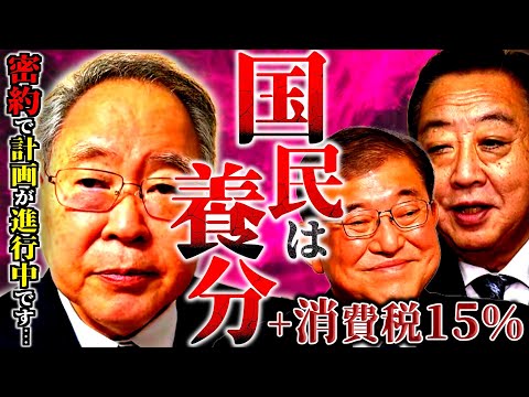 【髙橋洋一】衝撃！石破首相と野田立憲が密約！消費税１５％引上げ計画へ待ったなし！５％→１０％へ引上げした野田立憲と自民結託ついて話す高橋洋一さん 自民谷垣総裁は財務省の言いなり 【補足説明】#増税