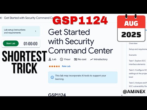 [NEW 2025] Get Started with Security Command Center | #GSP1124 #Qwiklabs #arcade