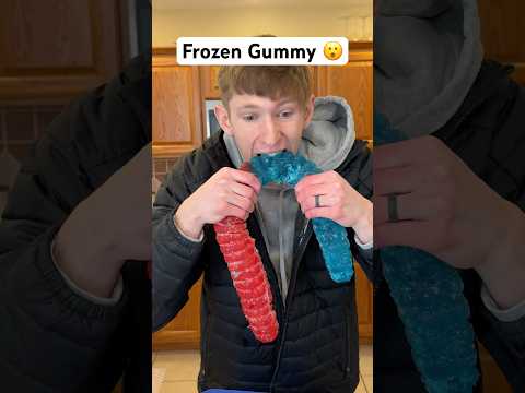 Freezing Giant Gummies in -11 degrees #shorts