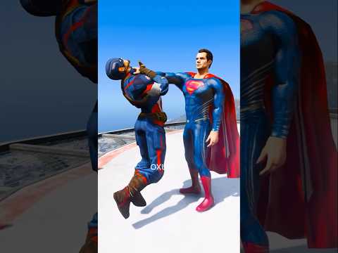 GTA V HULK SAVES FALLING CAPTAIN! HOW TOOK REVENGE ON SUPERMAN! 🤯 #shorts #gta5