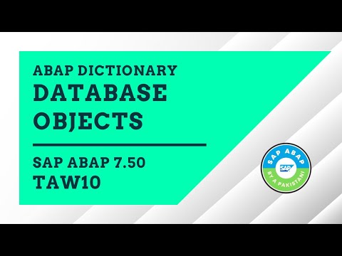 Database Objects in the ABAP Dictionary | Describing the ABAP Dictionary | TAW10 Part II | Unit 1
