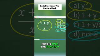 Algebra Secret: Splitting Fractions! #math #maths #shorts #algebra