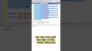 SQL Get the Weekday of a Date | SQL did you know #shorts
