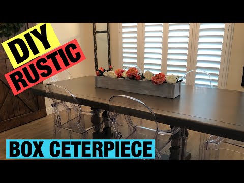 DIY Rustic Farmhouse Box Centerpiece/Simple to do