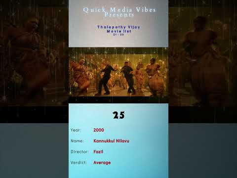 🌟 Thalapathy Vijay's Rise to Fame: Movies 21 thru 30 - Making of a Legend 🎬 #VijayJourney