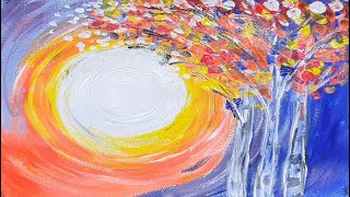 Acrilic Painting  🎨 SUNSET 🎨| How to Draw | Magic Paintings | Relaxing Music