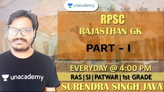 Rajasthan GK Part - I | Surendra Singh Java | RPSC 2020