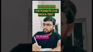 The Pundits CGL TIER-1  Live Mock Test 🎯 25-26 MAY 🗓️ #ssc #ssccgl #motivation #study #shorts #exam