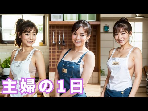 主婦の非日常な姿/AI Art Lookbook A Day in the Life of a Housewife