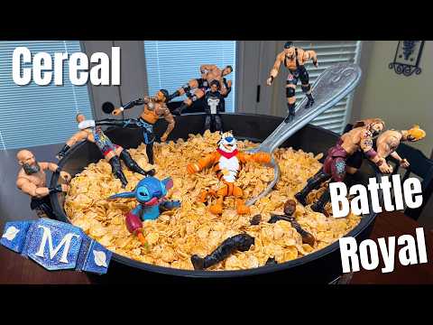 WWE Cereal Bowl Battle Royal Action Figure Match