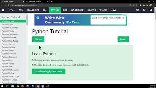 W3schools Python    Tutorials First Video in Series