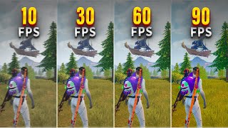 FPS Comparison 🤯 | Testing 10FPS to 90FPS in PUBG Mobile #pubgmobile #bgmi #ruby__yt