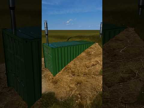 Would you survive a nuclear emergency?🧨 📦 🛡️ Be ready. Stay safe #bunkerbuild #emergencyshelter