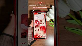 iOS 18 aesthetic Customization 🍒🍄theme icons, widgets,  home screen, lock screen customization #yt