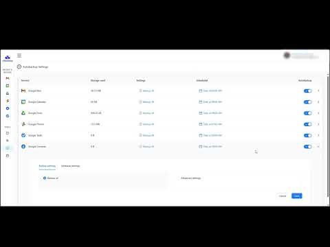 How to use google contacts settings on ElBackup
