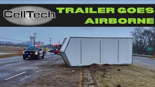 CellTech TRAILER GOES AIRBORNE-Texas Ice