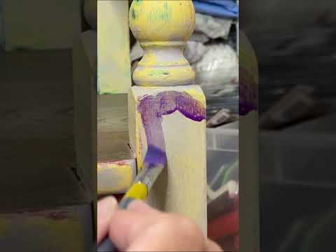 Pigment powder on painted furniture