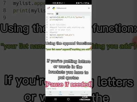 Python lesson 10: List functions part 2.