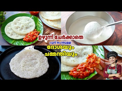 സോഫ്റ്റ് ദോശയും Viral തക്കാളി ചമ്മന്തിയും | Soft Dosa with Chutney | No Urad dal | Breakfast Recipe