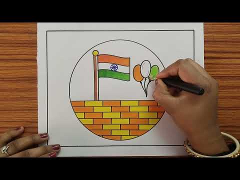 Republic Day Drawing / Republic Day Drawing Easy / Republic Day Poster Drawing / 26 January Drawing