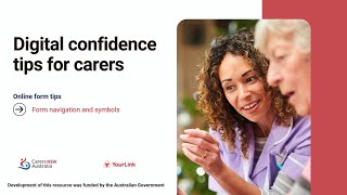 Digital confidence tips for carers - 1.3 Online Forms: Form navigation and symbols