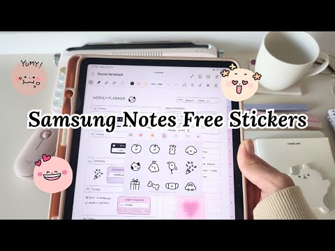 FREE Samsung Notes Stickers 🤍✏️ Where to Find Free Digital Stickers | Add Stickers to Samsung Notes