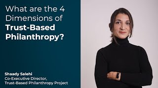 What are the 4 Dimensions of Trust-Based Philanthropy?