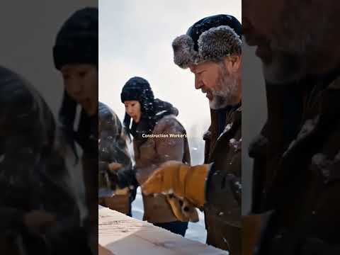 Winter Woodcutting – 4 Men, Hand Saws, and Cold ASMR ❄️🪚---📝
