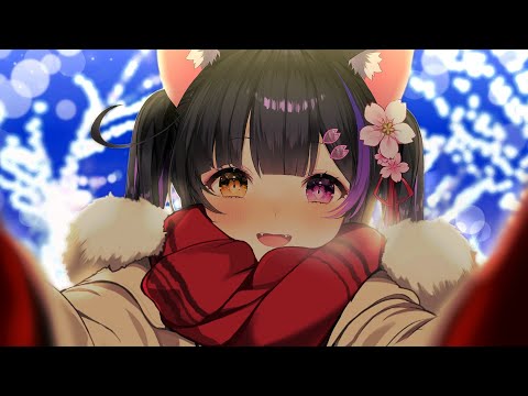 〖ASMR/3dio〗さむいからすごい近い距離で話すし耳触ってくる〖#VTuber/#黒月夜桜〗