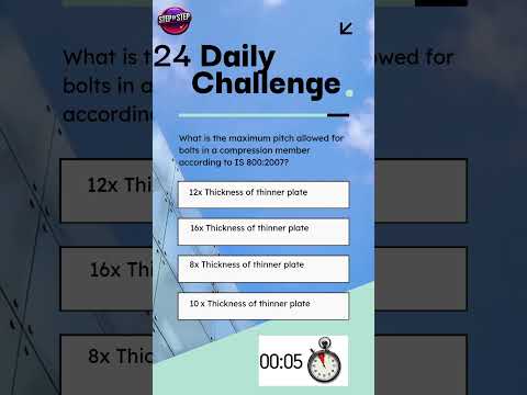 Quiz-24. Can You Answer This IS800 #steelstructure  #quiz ? #shorts #ytshorts #yotubeshorts