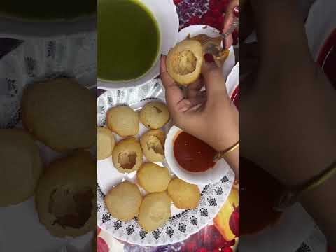 🥣😋 Suji Golgappa with Khatta-Mitha Pani! Tangy & Yummy Street Snack 😍 | #shorts  #golgappalovers