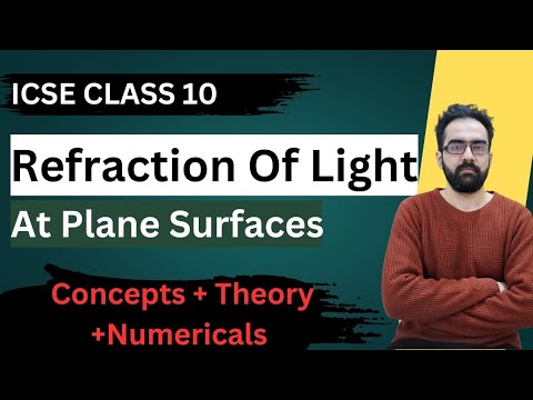 Refraction of Light at Plane Surfaces |  ICSE Class 10 Physics | Full Chapter Explained