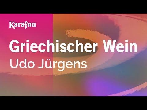 Griechischer Wein - Udo Jürgens | Karaoke Version | KaraFun