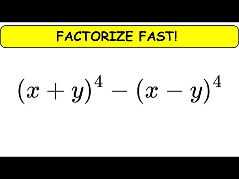 Factorize (x + y)⁴ − (x − y)⁴ in Seconds! 🔥| Factorization Shortcut for Algebra Problems |