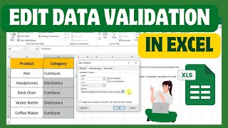 How To Edit Data Validation In Excel