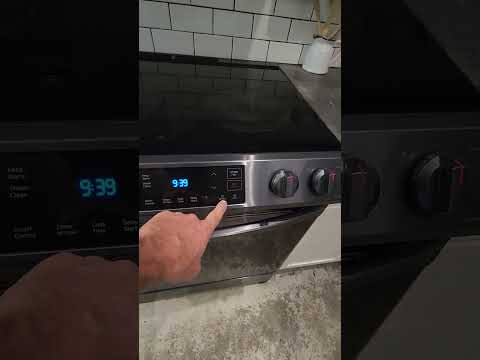 How to set the time on your Samsung electric range stove oven.  Works for most models.
