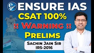 Top 5 CSAT Topics, 100% Guarantee,  Prelims 2026 Strategy,  Cut Off, Test, Books, PYQ, By Sachin Sir